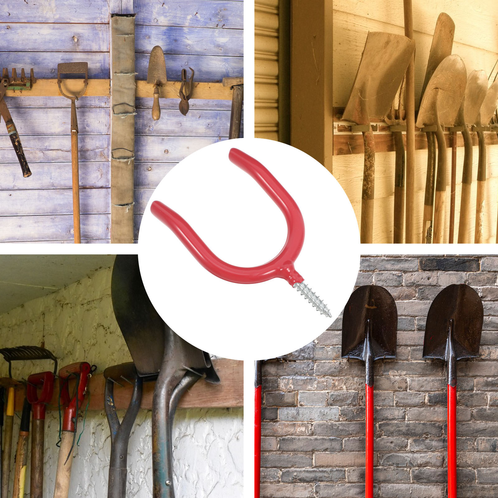 Heavy Equipment Storage Yard - Multifunctional U Shaped Garage Wall Hooks