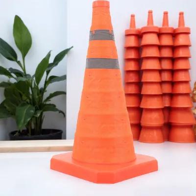 Road Traffic Cone - Traffic Cone Weather Resistant Foldable Orange