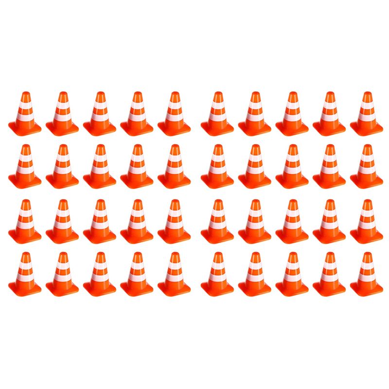 Road Traffic Cone - SEWS-Mini Traffic Cones 40Pcs Miniature Road