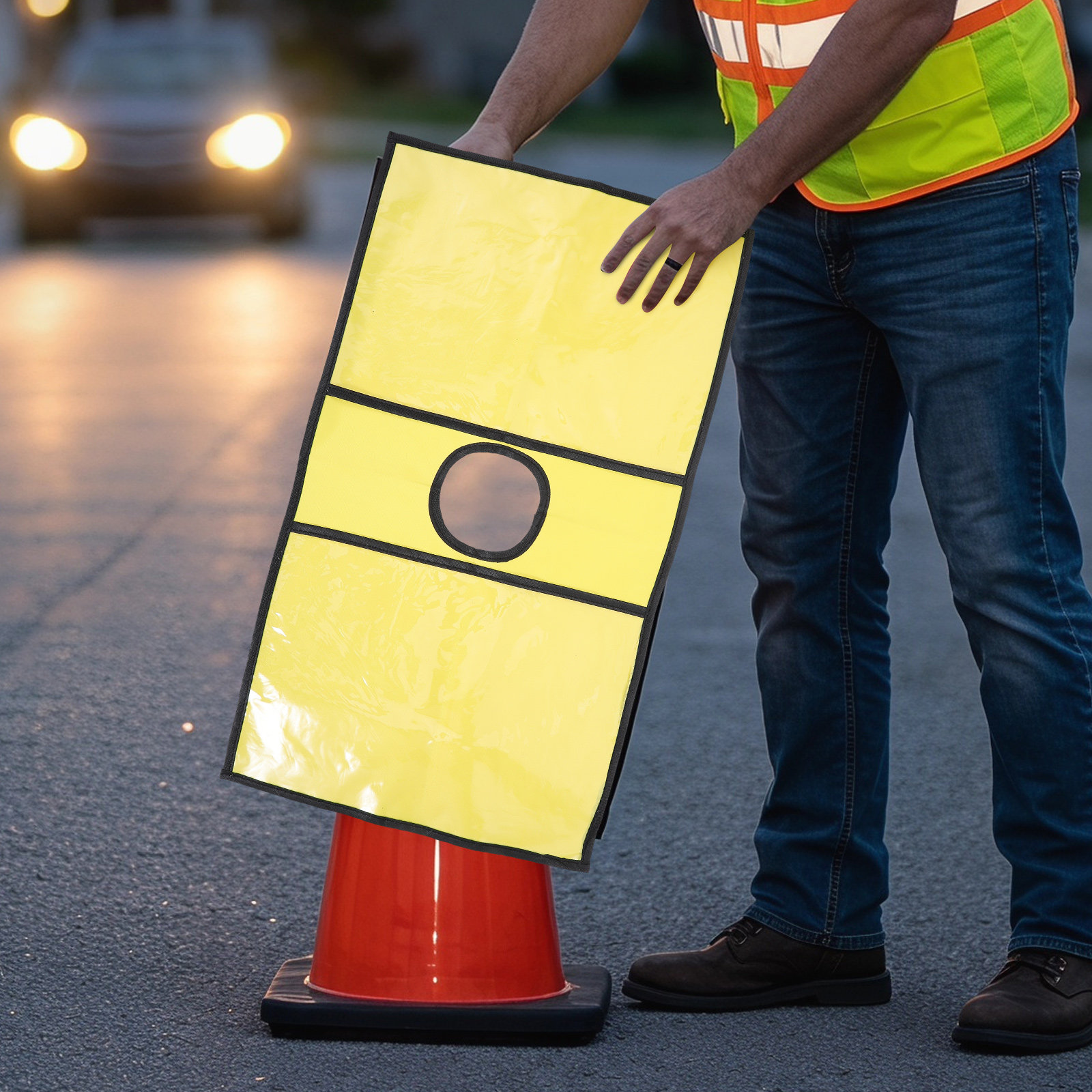 2Pcs Traffic Cone Sleeves Elas - огляд і ціна Road Traffic Cone