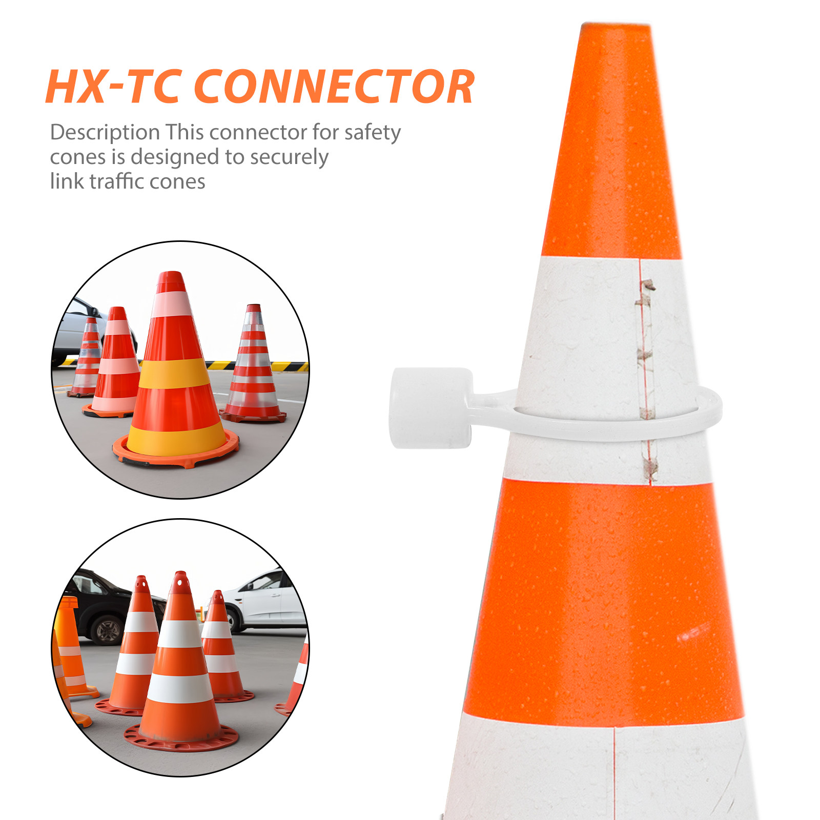 6Pcs Flexible PVC Safety Cone  - огляд і ціна Road Traffic Cone