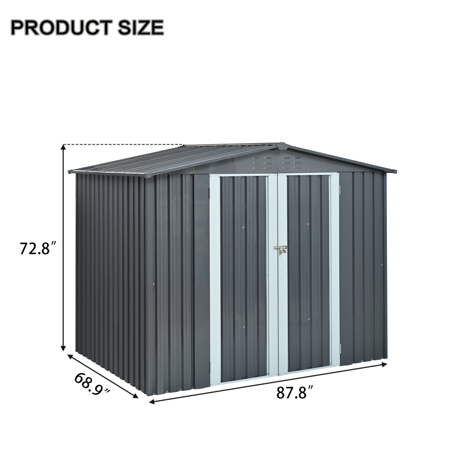 Metal Storage Shed with Double - огляд і ціна Heavy Equipment Storage Yard